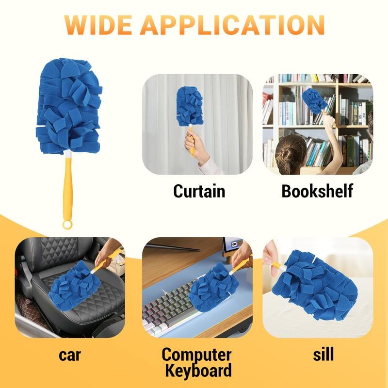 🔥Fit Electrostatic Dust Removal Brush - Refills Multisurface 360° Larger Size Dusters with 6X Microfibers