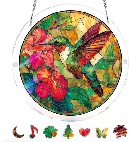 🧩Acrylic Jigsaw Puzzle Suncatcher - Glowing Feather Haven