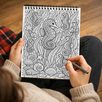 🖍️🎨Adult Coloring Stress Relief Books (Hardcover)