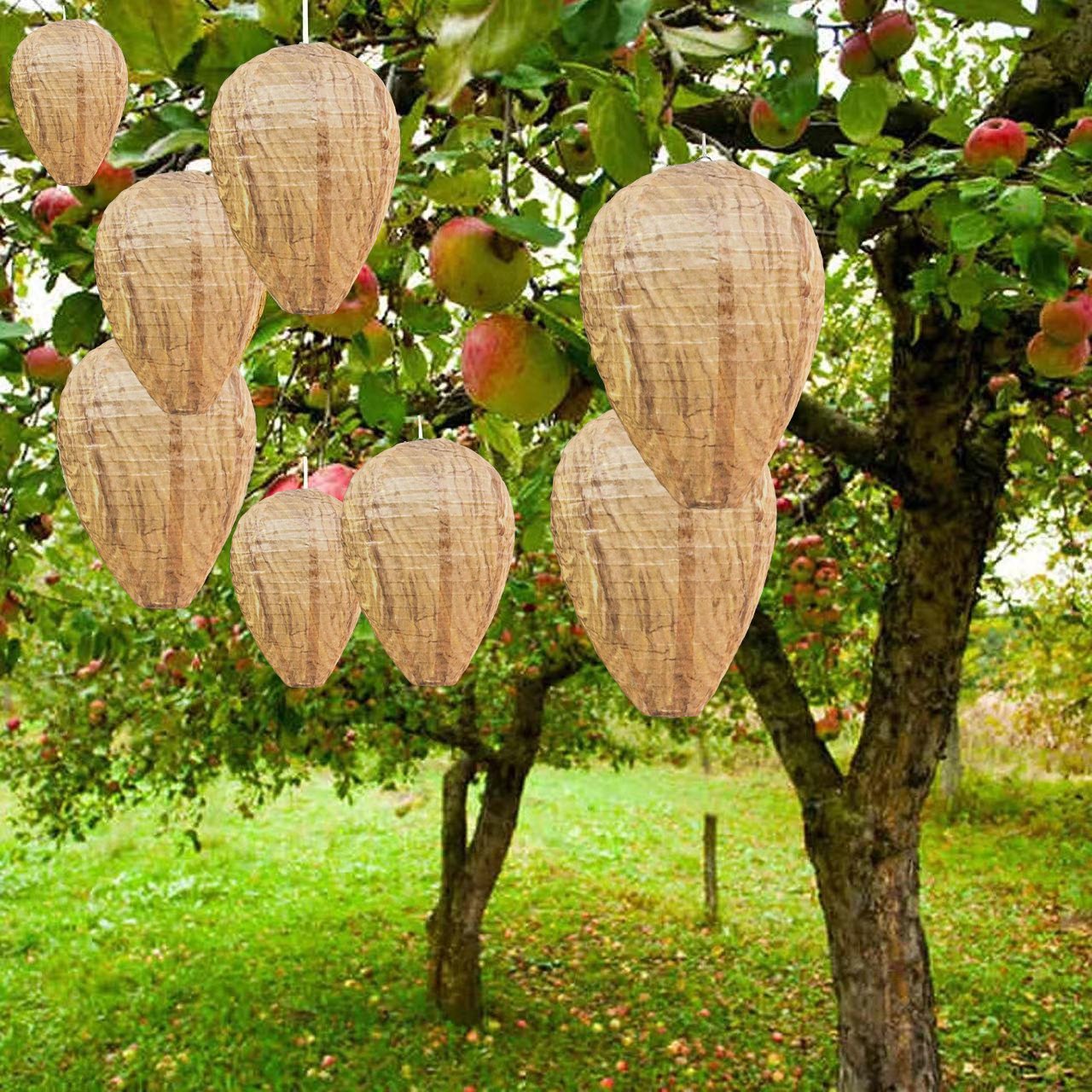 🐝Outdoor Hanging Fake Hornet Nest, Natural Wasp Repellent 👍