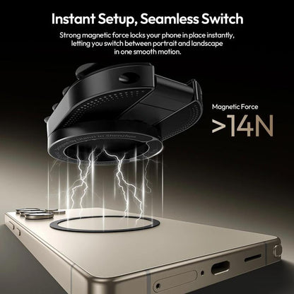 📱3-in-1 Magnetic Phone Mount | 18 Suction Cups, 360° Rotation, Desktop & Wall Holder for iPhone 17/16/15/14