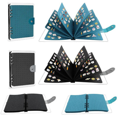 📌8 Pages Clear Felt Pin Display Book