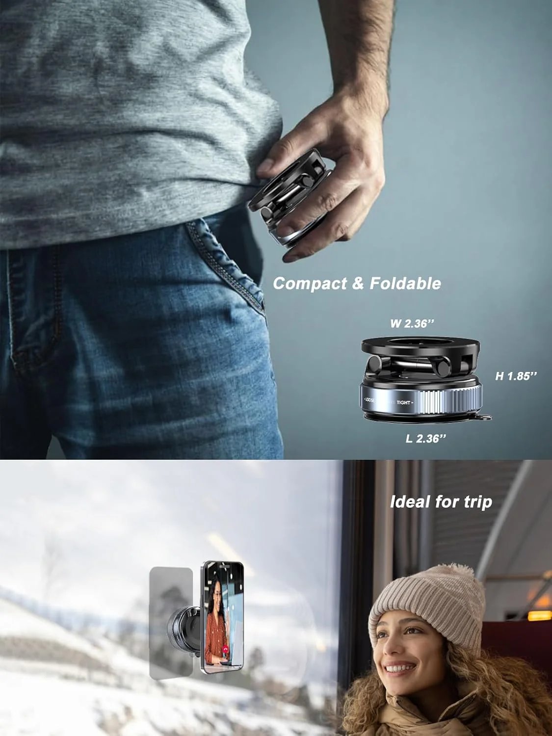 Twist-Lock Magnetic Phone Mount – Strong Suction 360° Adjustable Multi-Surface Holder