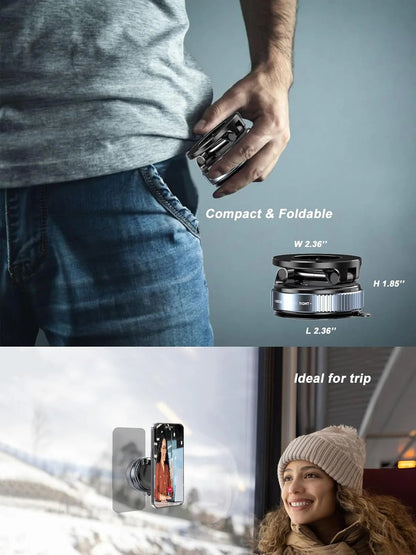 Twist-Lock Magnetic Phone Mount – Strong Suction 360° Adjustable Multi-Surface Holder