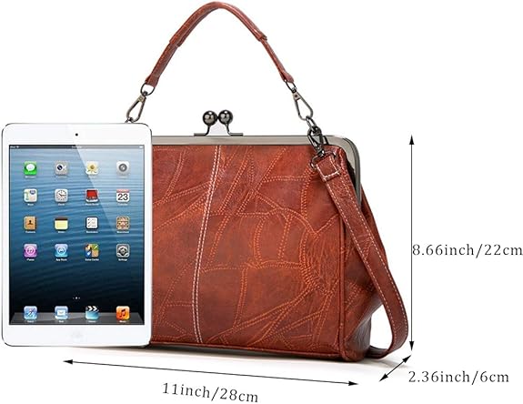 💼2026 New Kattee Elegant Waterproof Women’s Leather Kiss-Lock Tote Handbag
