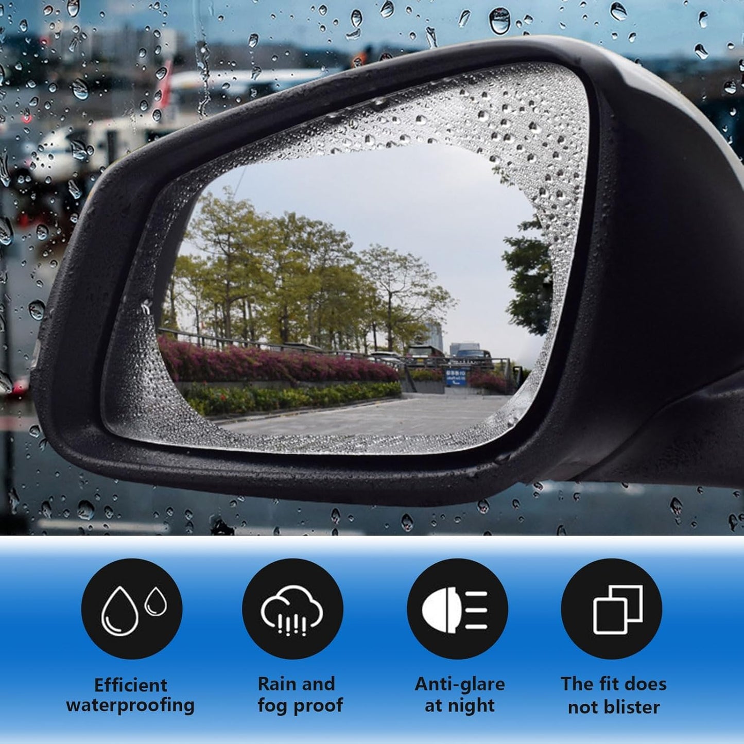 4Pcs Car Rearview Mirror Film