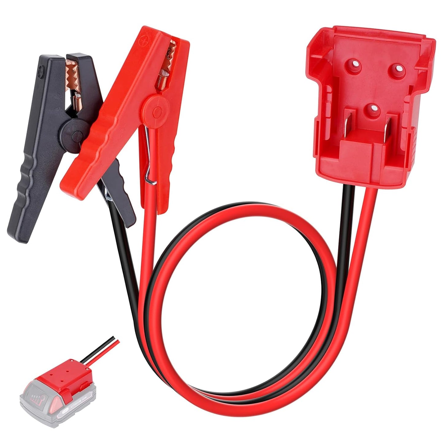 Car Starter Jumper Cables With Adapter For Dewalt 20v