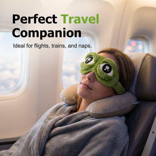 🐸 3D Cute Frog Sleep Mask