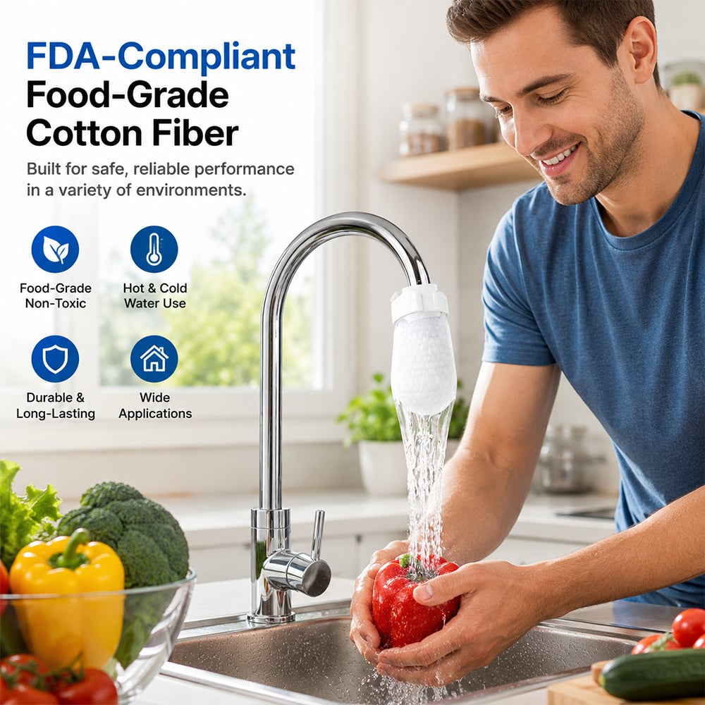 Faucet Filter Cotton Bags - Universal, 100 PCS Splash-Proof Faucet Filter Set