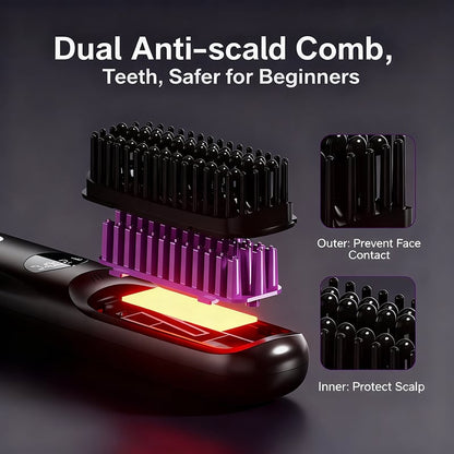 💖2-in-1 Straightening & Curling Cordless Hot Brush