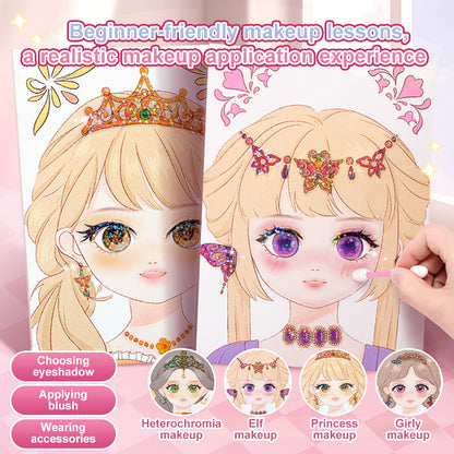 Top-selling gift of 2026 (No. 1)🎅 Special Diamond Painting & Princess Book Makeup Craft Kits Foil Art Books Set Play on Paper