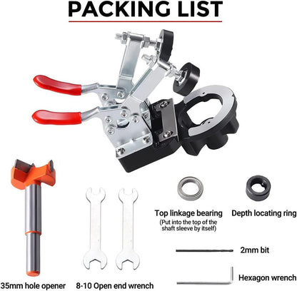 Woodworking 35mm Hinge Hole Opener Cabinet Door Hinge Punching Locator Hinge Drilling Installation Auxiliary Tool