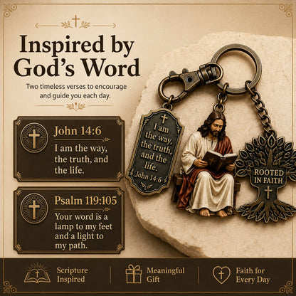 ✝️Jesus Reading Keychain