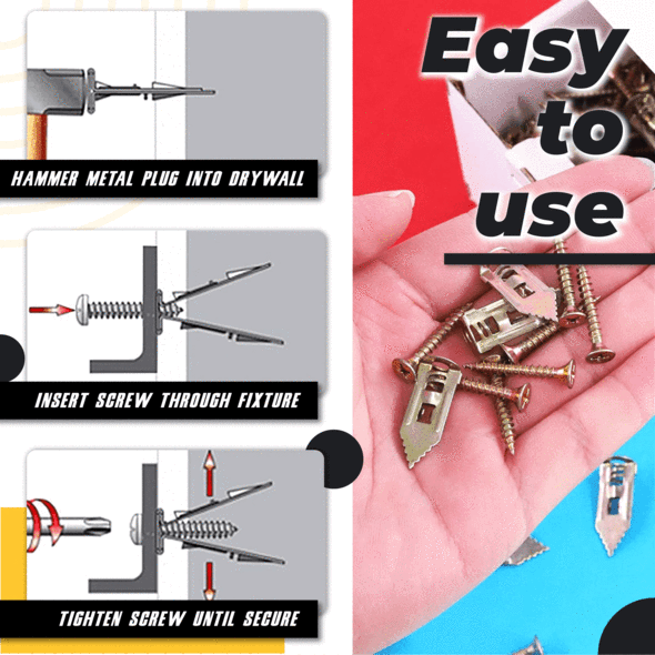 Drywall Anchors and Screws Kit