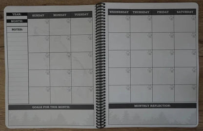🔥🖤📚Themed Yearly Planner(✨Hardcover Book)