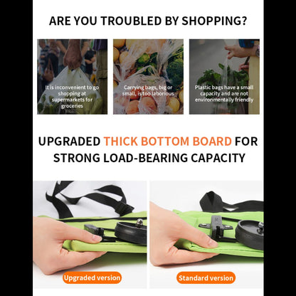 🛍️✨ Convertible shopping tote – hides wheels, holds 20kg, expands with zipper!
