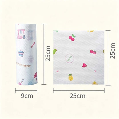 🧽 50Pcs Reusable Cleaning Lazy Rags Roll –  Washable Kitchen Towels & Multi-Purpose Wiping Cloths for Home Cleaning