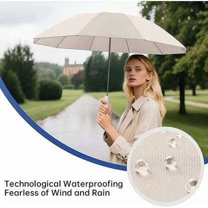 Portable Automatic Folding Umbrella, Windproof Waterproof with Loop Buckle