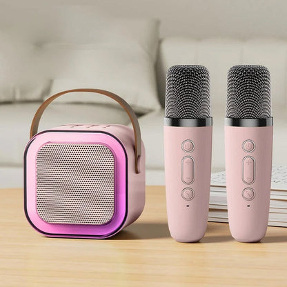 Mini Bluetooth Karaoke Speaker with Wireless Microphones