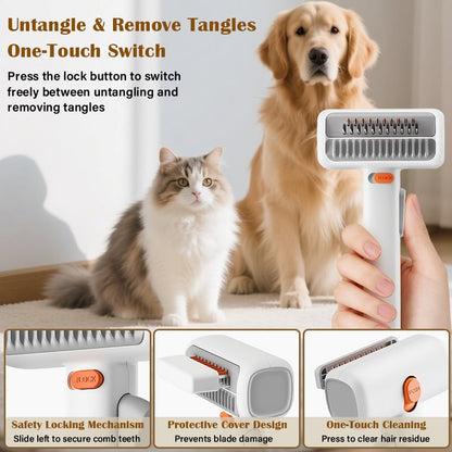 2-IN-1 Pet Self-Detangling & Grooming Comb