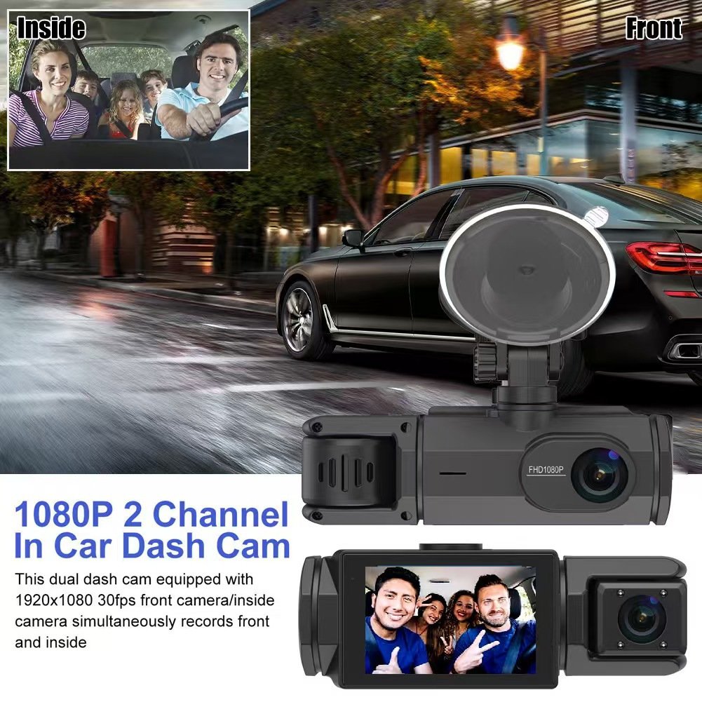 2.0-Inch IPS Screen HD 1080P 3 Lens Dashcam With Night Vision&Wifi Link