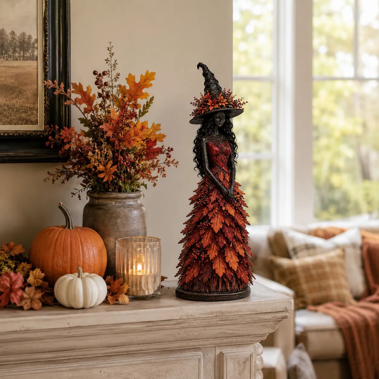💥LAST DAY 50% OFF - 🧙 Enchanted Autumn Witch Figurine (📦Buy 3 Free Shipping)