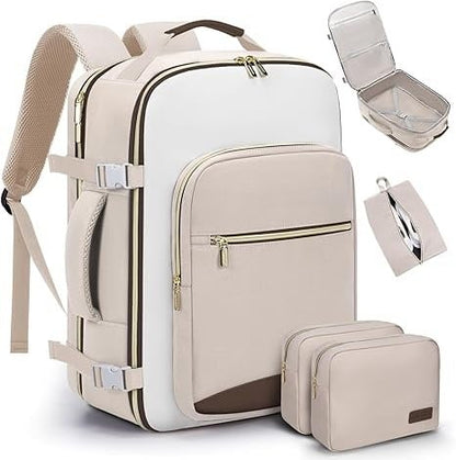 🌍 40-liter airline-approved travel backpack, comes with 3 storage bags, and can replace a 20-inch suitcase. 🛍️