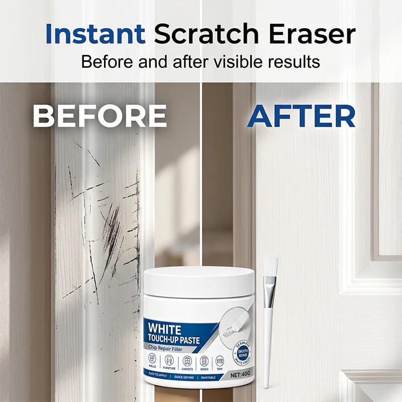 White Furniture Touch-Up Paste with Brush