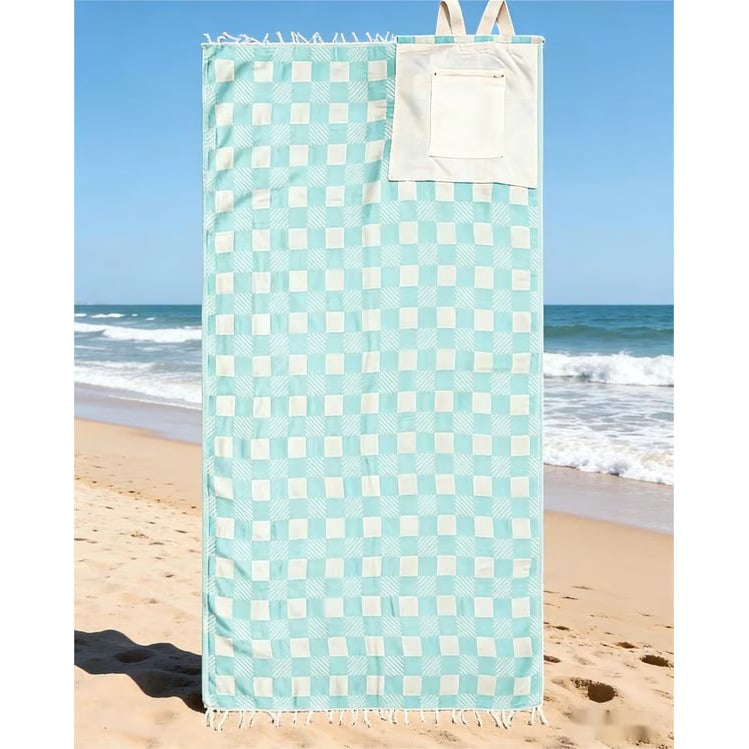 🏖️ 2-in-1 Convertible Towel & Backpack with Inner Zip Pocket & Sand-Repelling Fabric