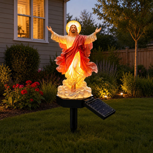 🔥49% OFF🔥 - Solar-Powered Illuminated Jesus Garden Statue