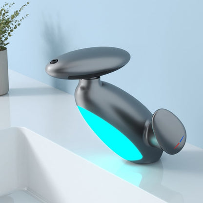 LED Bathroom Faucet with Multicolor Light, 360° Swivel & Pull-Out Spout, 4 Spray Modes