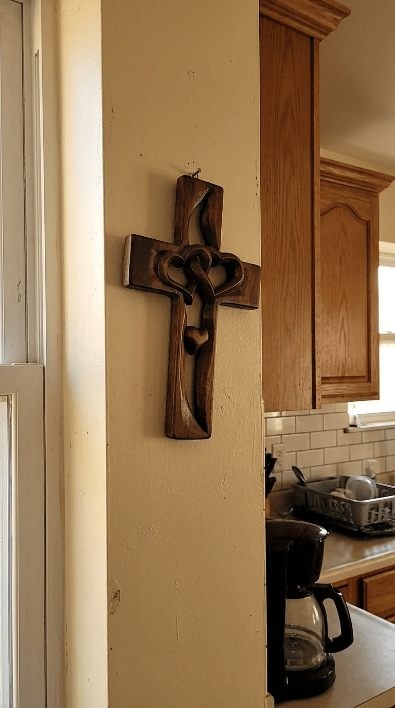 ✝️Handcrafted Two Heart Cross