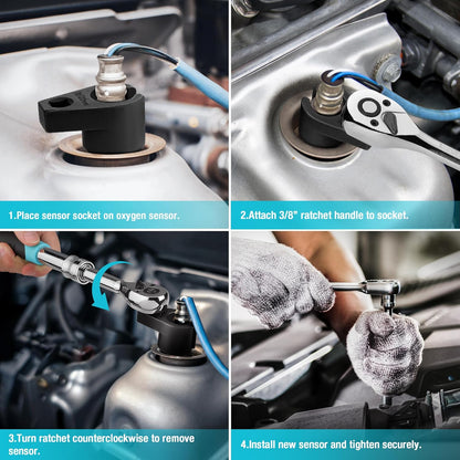 🔧 O2 Oxygen Sensor Socket | 3/8" Drive x 22mm (7/8")