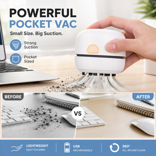 📢📢49% OFF !! ⏰Portable Mini Desk Vacuum Cleaner
