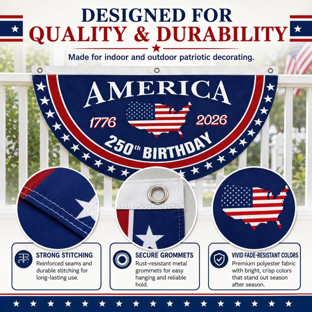 ⭐Veteran Made - USA 250 YEARS COMMEMORATIVE BANNER