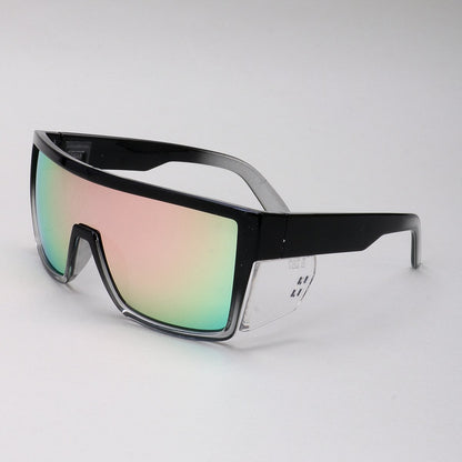 🔥ANSI Z87+ Safety Sunglasses Mirrored Colored Lens Side Protection Removable Side Shields