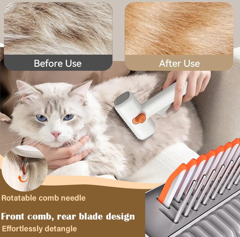 2-IN-1 Pet Self-Detangling & Grooming Comb