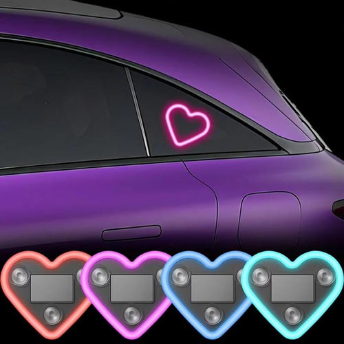 🔥Last Day Promotion 49% OFF🔥 - Solar Powered Wireless LED Heart Shape C-Pillar Neon Light