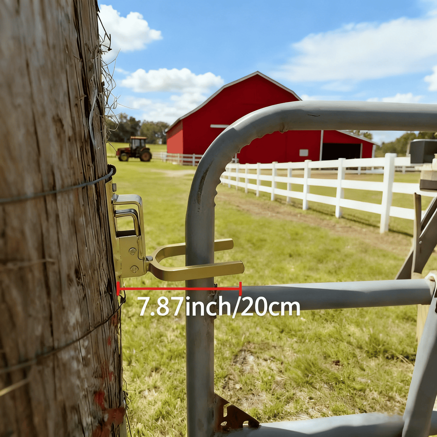 🔥LAST DAY 49% OFF🔥Instant Locking Gate Latch – Prevents Cattle, Sheep & Horses From Escaping