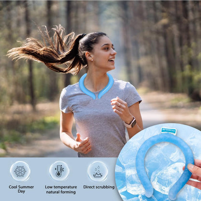 🔥LAST DAY 50% OFF - 🧊Reusable Cooling Neck Ring – Long-Lasting Sweat-Free Relief❄️