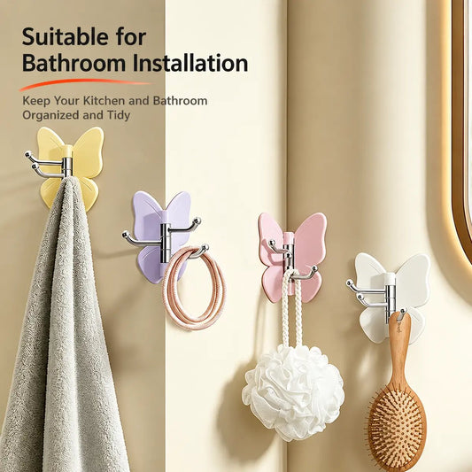 🔥2026 SALE - 🦋No Drilling Swivel Butterfly Hook