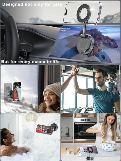 Twist-Lock Magnetic Phone Mount – Strong Suction 360° Adjustable Multi-Surface Holder