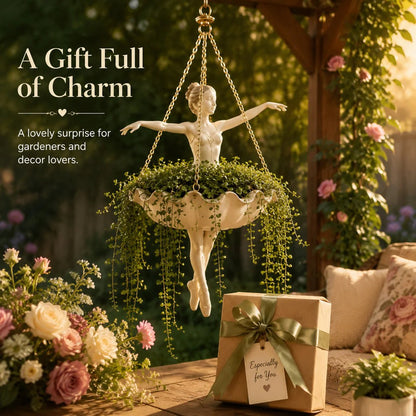 💃 Ballet Dancer Hanging Planter– 🌿Elegant Garden Decor for Porch & Patio