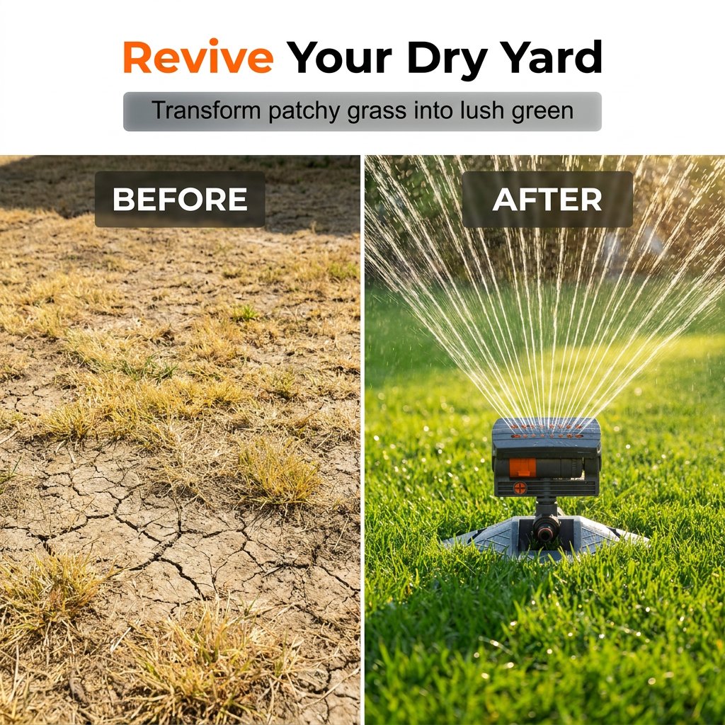 Adjustable Oscillating Sprinkler Wide Coverage💦✨