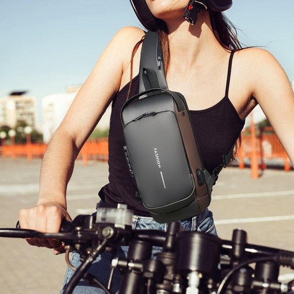 🎒 LIMITED-TIME 49% OFF! ✨ Anti-Theft Unisex Crossbody Sling Bag – Hard Shell, Waterproof, USB Charging, RFID Blocking 🔒