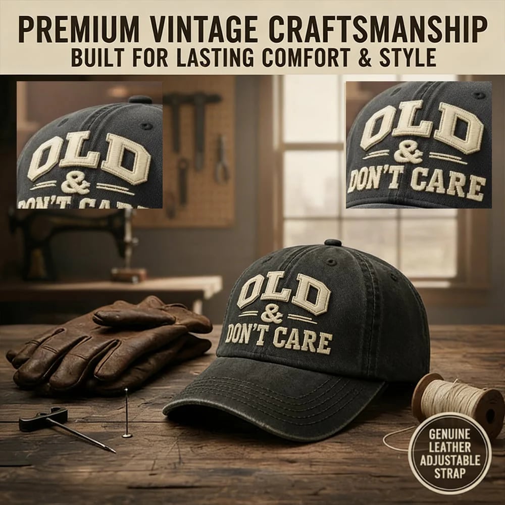 🧢Vintage Distressed "OLD & DON’T CARE" Cap