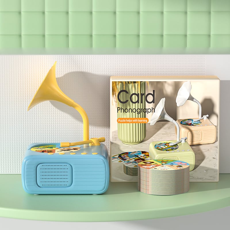 🏆Flash Sale⚡ 50K+ SOLD!🎶Kids Phonograph with 96 Cards👶Early Education Phonograph Story Machine