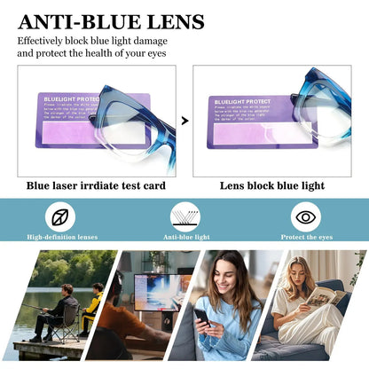 Hot Sale👓Anti Blue Light Glasses Set 4 Pairs Oprah Style Unisex Reading Glasses