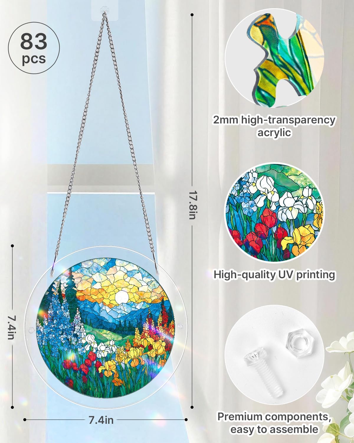 🧩Acrylic Jigsaw Puzzle Suncatcher - Glowing Feather Haven