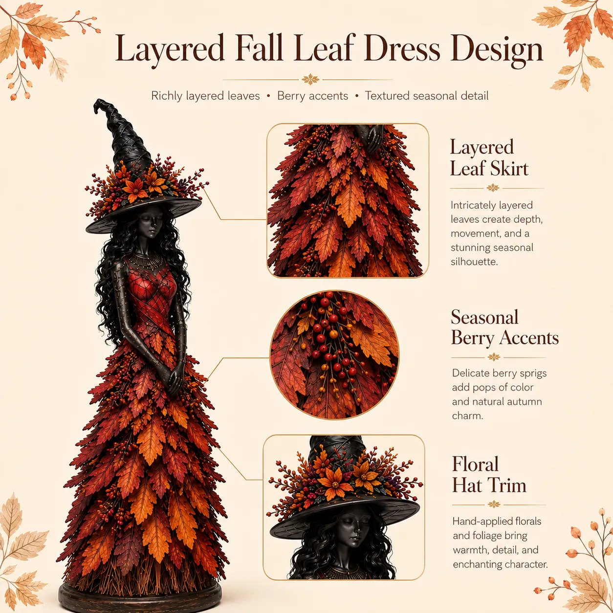 💥LAST DAY 50% OFF - 🧙 Enchanted Autumn Witch Figurine (📦Buy 3 Free Shipping)